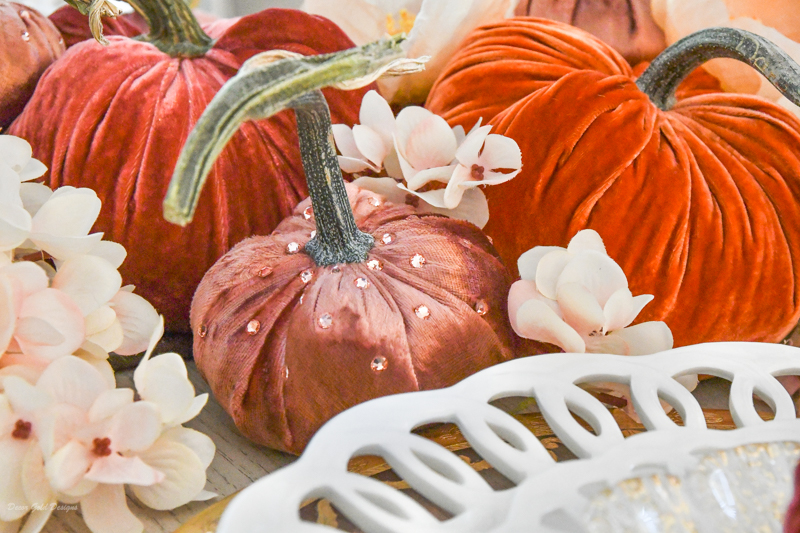 traditional fall pumpkin centerpiece