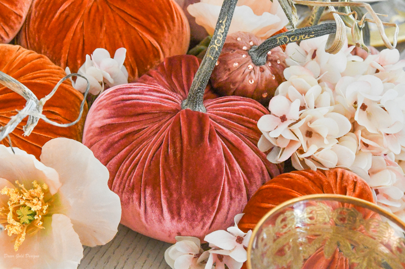 traditional fall pumpkin centerpiece