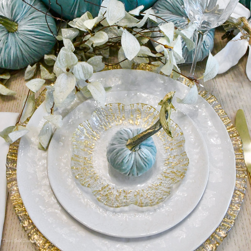 Fall dining room shades blue
