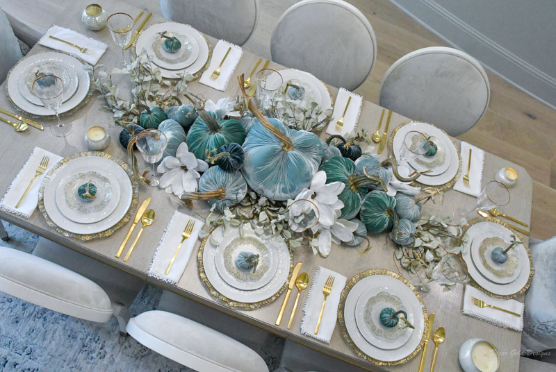 fall dining room shades blue