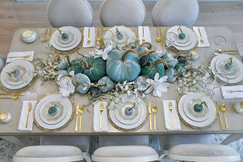 fall dining room shades blue
