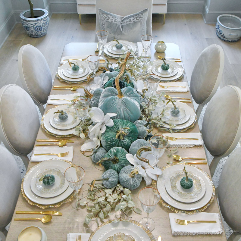 fall dining room shades blue