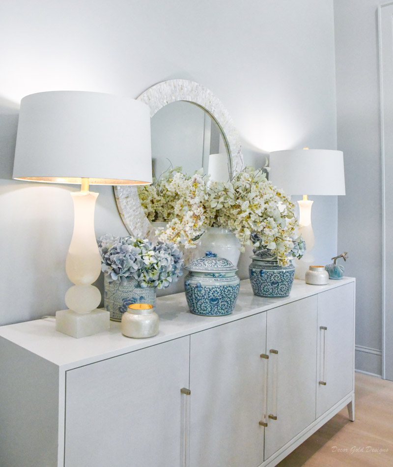 fall dining room shades blue