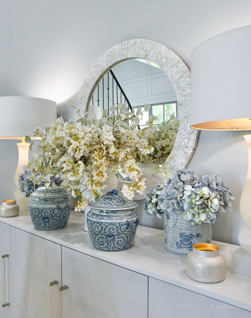 fall dining room shades blue