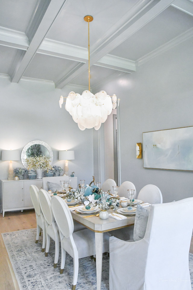 fall dining room shades blue