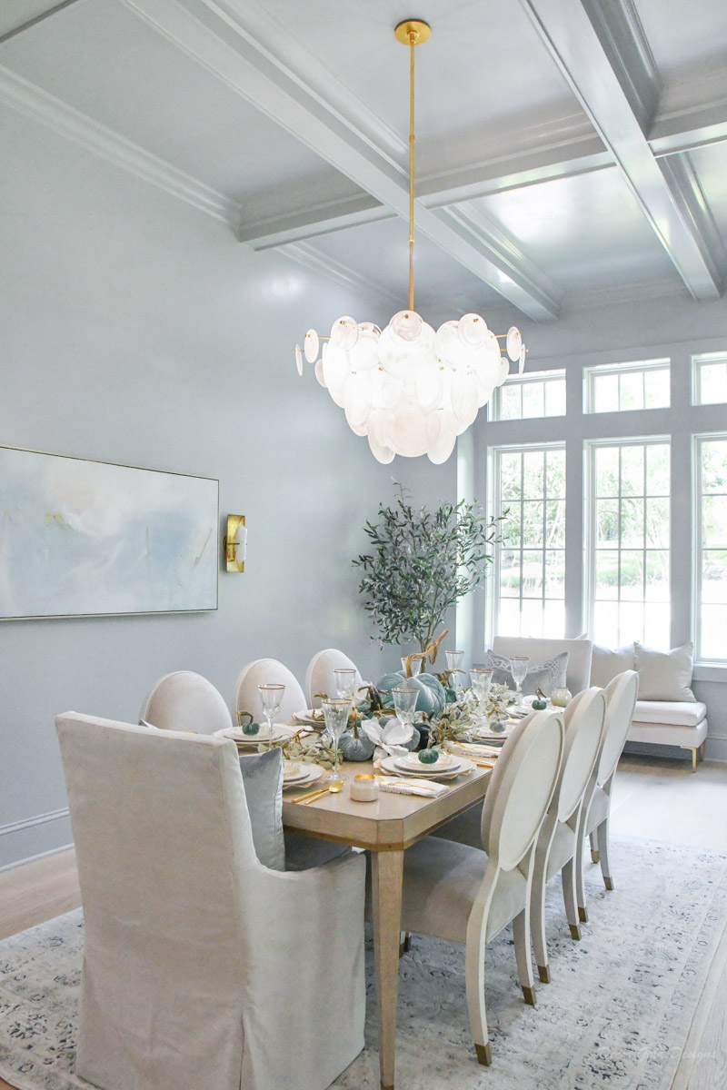 fall dining room shades blue