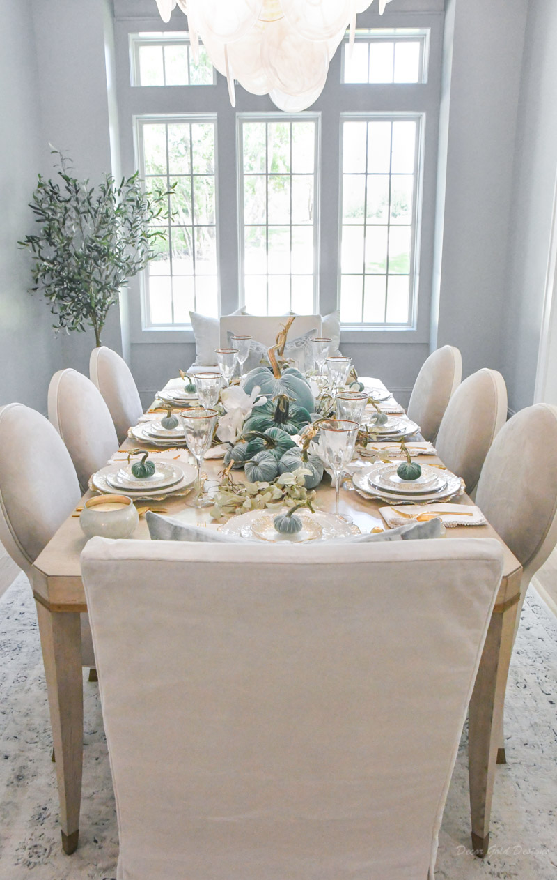 fall dining room shades blue