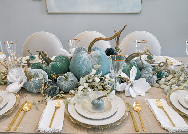fall dining room shades blue