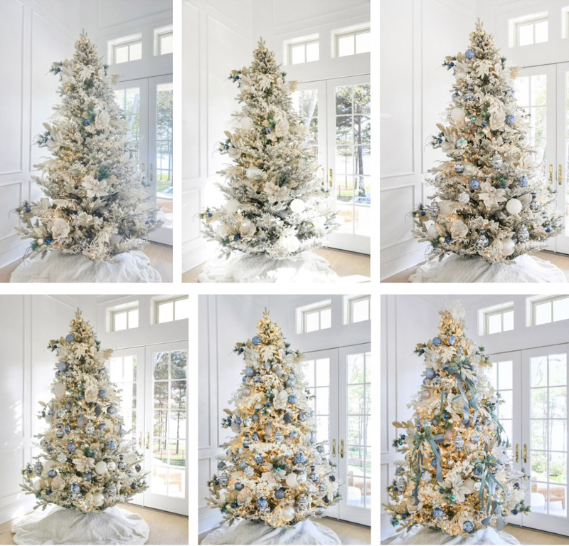 Timeless blue Christmas tree