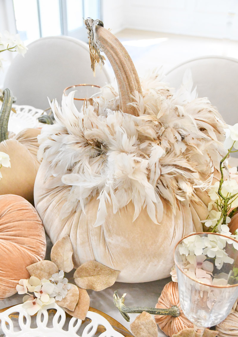beautiful dining room with soft autumn hues