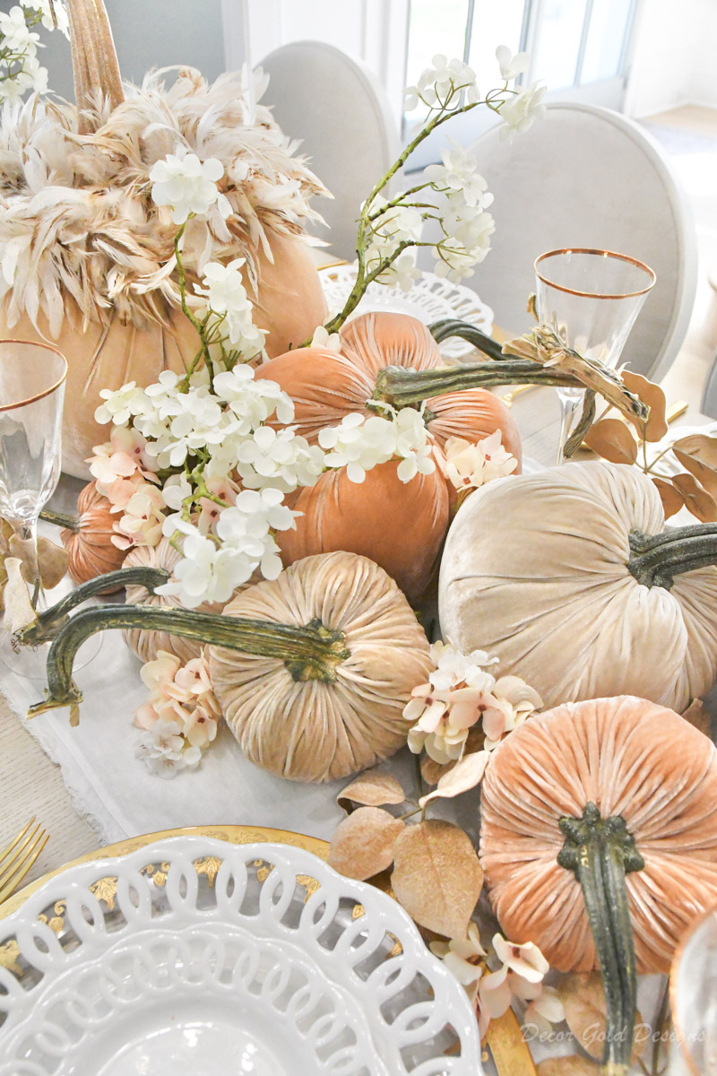 beautiful dining room with soft autumn hues