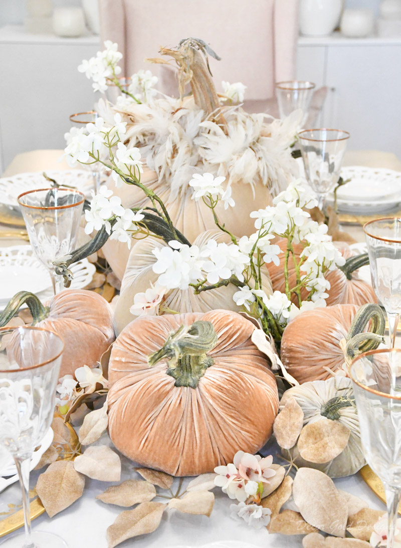 beautiful dining room with soft autumn hues