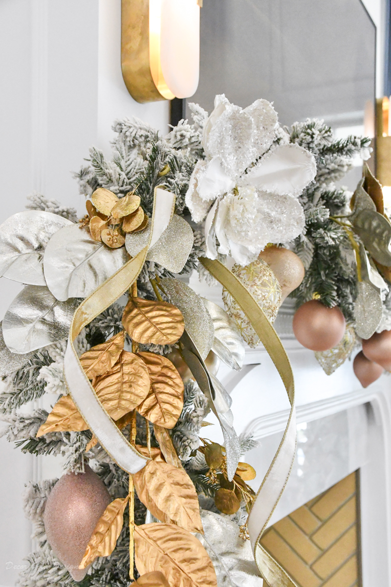 Beautiful elegant gold christmas tree