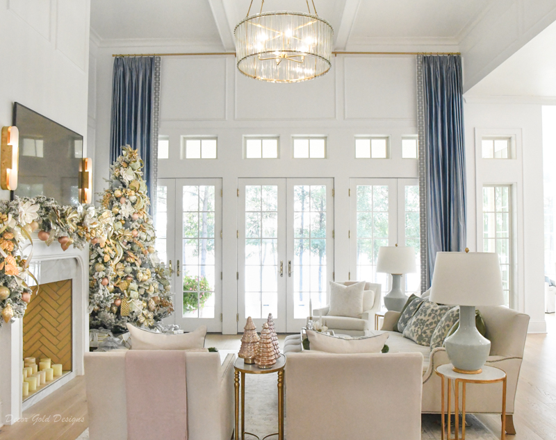 Beautiful elegant gold christmas tree